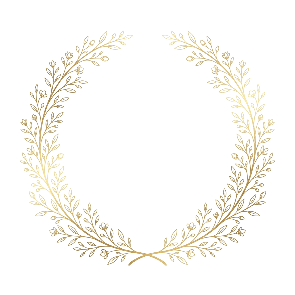 Altın Çelenk & Monogram (Minimalist)