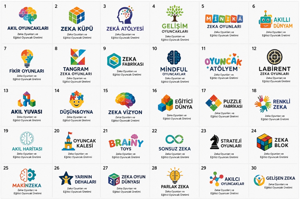 Zeka Oyunları Ve Eğitici Oyuncak Üretimi Logo Tasarımları