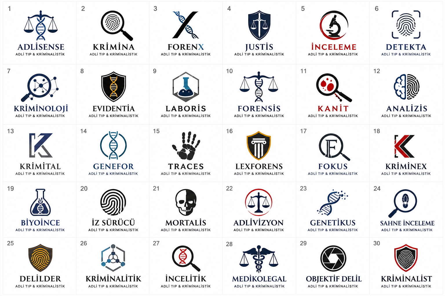 Adli Tıp Ve Kriminalistik Logo Tasarımları