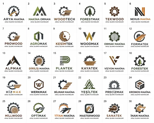 Ağaç İşleme Makineleri Logo Tasarımları