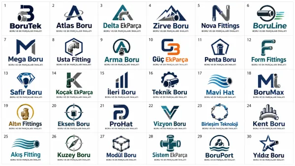 Boru Ve Ek Parçaları İmalatı Logo Tasarımları