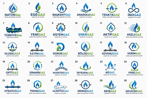 Doğal Gaz Dağıtım Ve İletim Logo Tasarımları
