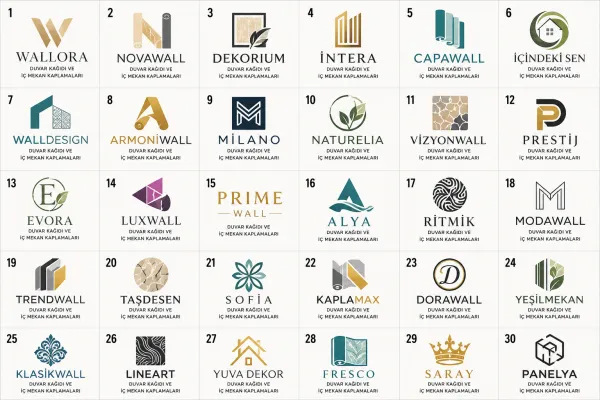 Duvar Kağıdı Ve İç Mekan Kaplamaları Logo Tasarımları