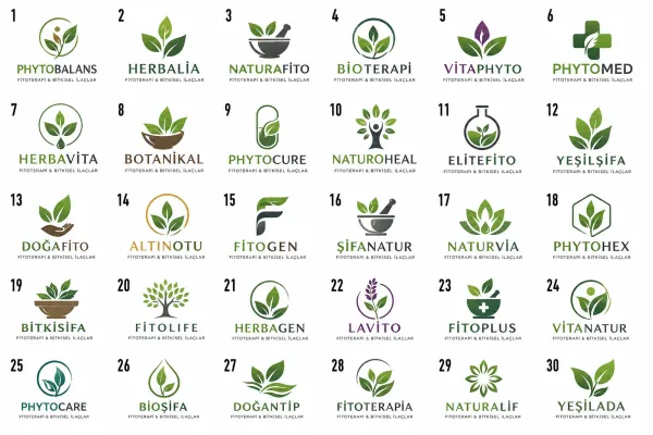 Fitoterapi Ve Bitkisel İlaçlar Logo Tasarımları