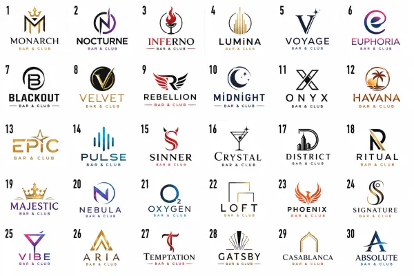 Gece Kulüpleri Ve Bar İşletmeciliği Logo Tasarımları