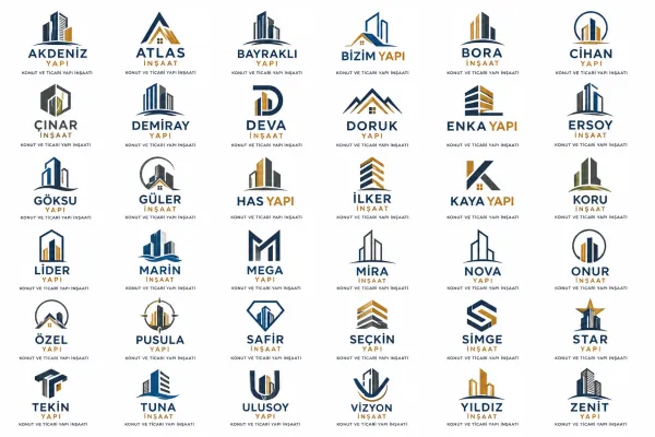 Konut Ve Ticari Yapı İnşaatı Logo Tasarımları