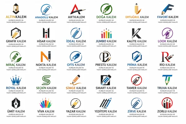 Kurşun Kalem Ve Yazım Gereçleri İmalatı Logo Tasarımları