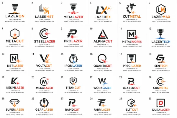 Lazer Kesim Ve Metal İşleme Hizmetleri Logo Tasarımları