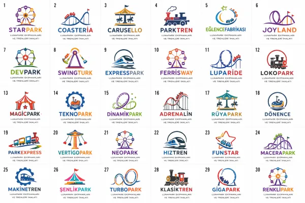 Lunapark Ekipmanları Ve Trenleri İmalatı Logo Tasarımları