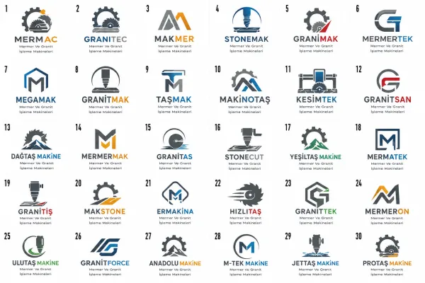 Mermer Ve Granit İşleme Makineleri Logo Tasarımları