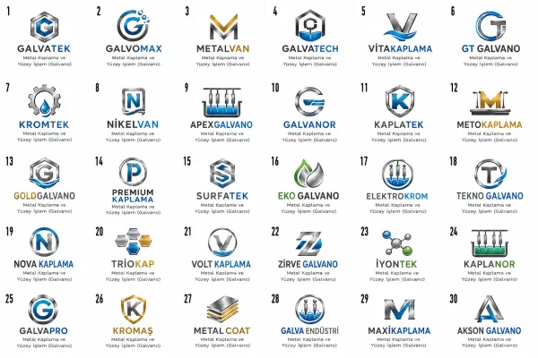 Metal Kaplama Ve Yüzey İşlem (Galvano) Logo Tasarımları