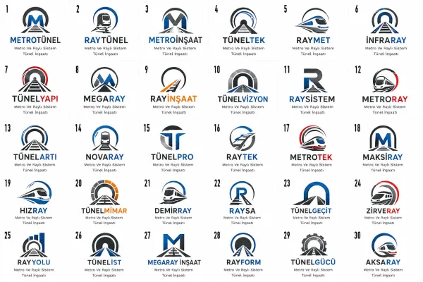 Metro Ve Raylı Sistem Tünel İnşaatı Logo Tasarımları