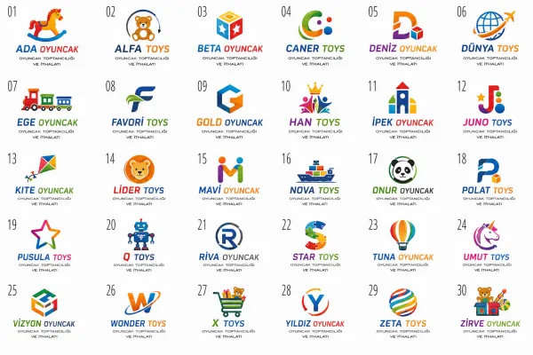 Oyuncak Toptancılığı Ve İthalatı Logo Tasarımları