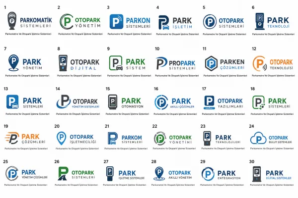 Parkometre Ve Otopark İşletme Sistemleri Logo Tasarımları