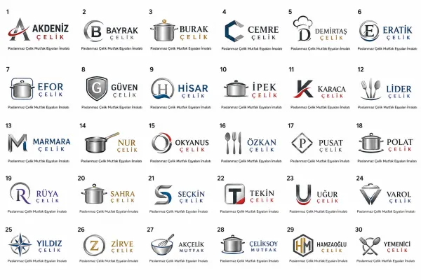 Paslanmaz Çelik Mutfak Eşyaları İmalatı Logo Tasarımları