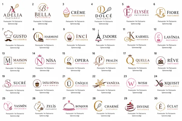 Pastaneler Ve Patisserie İşletmeciliği Logo Tasarımları