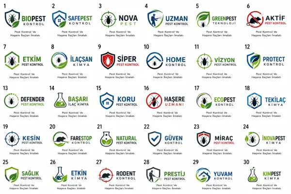 Pest Kontrol Ve Haşere İlaçları İmalatı Logo Tasarımları