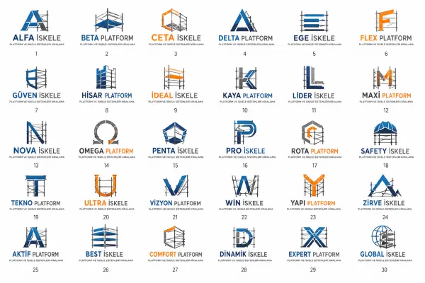 Platform Ve İskele Sistemleri Kiralama Logo Tasarımları