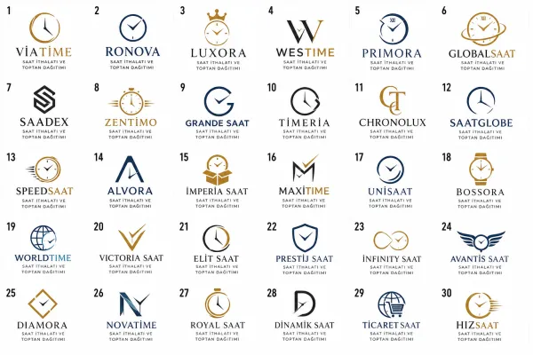 Saat İthalatı Ve Toptan Dağıtımı Logo Tasarımları