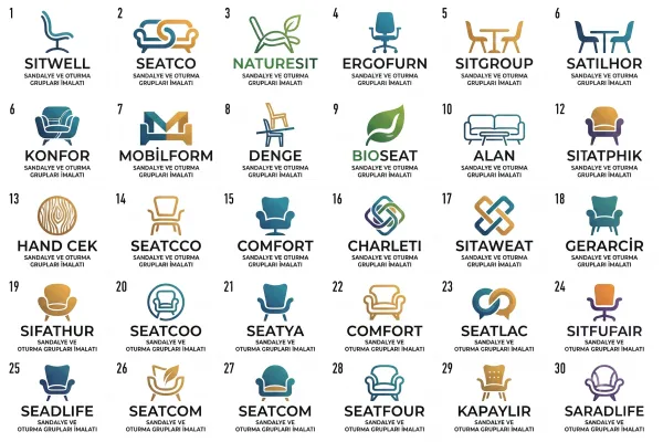 Sandalye Ve Oturma Grupları İmalatı Logo Tasarımları