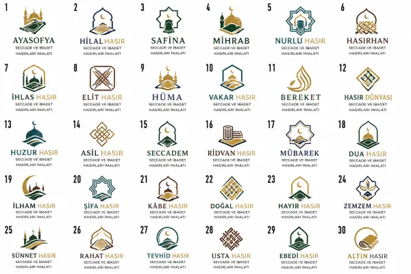 Seccade Ve İbadet Hasırları İmalatı Logo Tasarımları