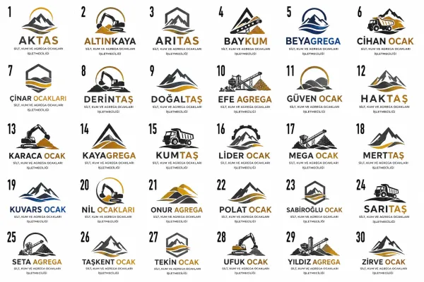 Silt, Kum Ve Agrega Ocakları İşletmeciliği Logo Tasarımları