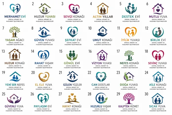 Sosyal Hizmet Ve Huzurevi İşletmeciliği Logo Tasarımları
