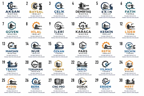 Talaşlı İmalat Ve Torna-Tesviye Atölyeleri Logo Tasarımları