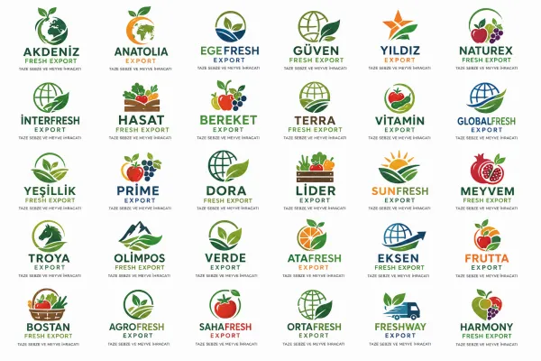 Taze Sebze Ve Meyve İhracatı Logo Tasarımları