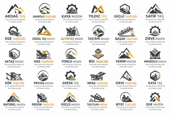 Taş Ocağı İşletmeciliği Ve Kırma-Eleme Logo Tasarımları