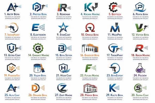 Toz Boya Ve Yaş Boya Ekipmanları İmalatı Logo Tasarımları