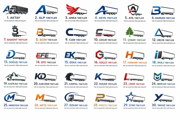 Tır Ve Kamyon Treyler İmalatı Logo Tasarımları