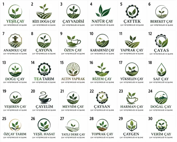 Çay Yetiştiriciliği Ve İşleme Logo Tasarımları