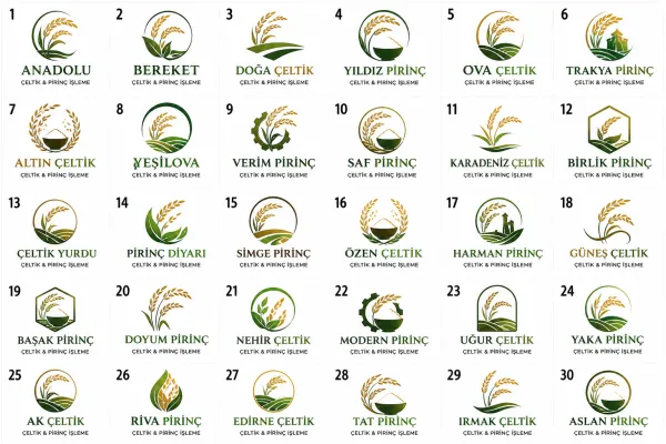 Çeltik Ve Pirinç İşleme Logo Tasarımları