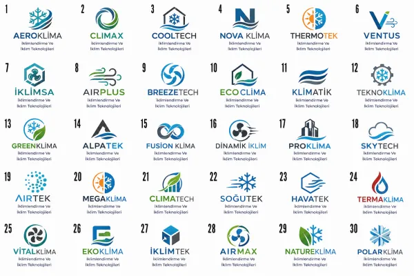 İklimlendirme Ve İklim Teknolojileri Logo Tasarımları