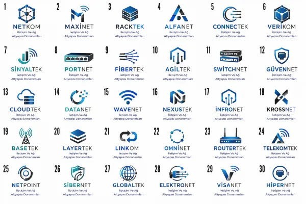 İletişim Ve Ağ Altyapısı Donanımları Logo Tasarımları