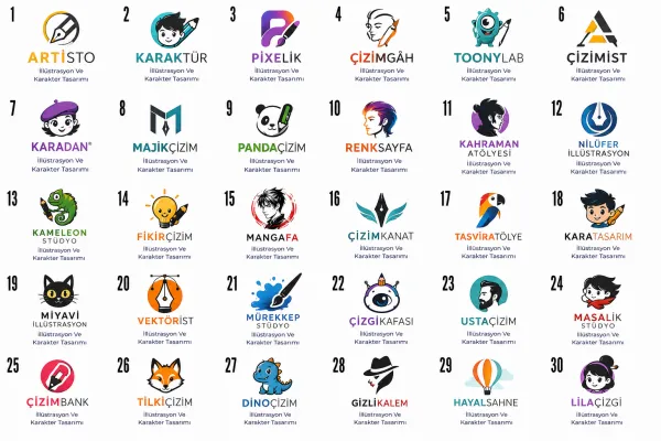 İllüstrasyon Ve Karakter Tasarımı Logo Tasarımları