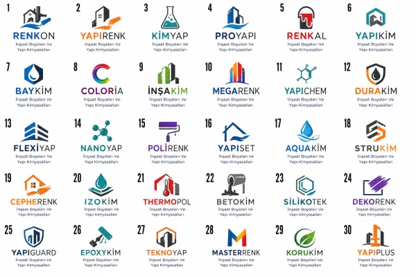 İnşaat Boyaları Ve Yapı Kimyasalları Logo Tasarımları