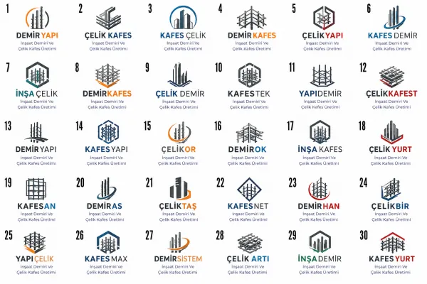 İnşaat Demiri Ve Çelik Kafes Üretimi Logo Tasarımları