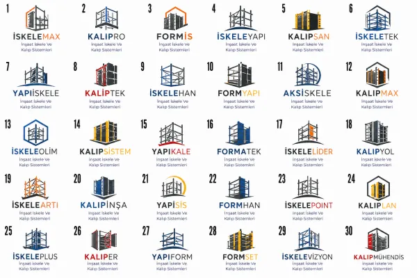 İnşaat İskele Ve Kalıp Sistemleri Logo Tasarımları