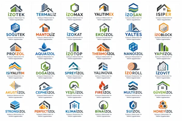 İzolasyon Malzemeleri Ve Yalıtım Uygulamaları Logo Tasarımları