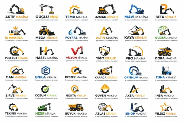 İş Makineleri Kiralama Hizmetleri Logo Tasarımları
