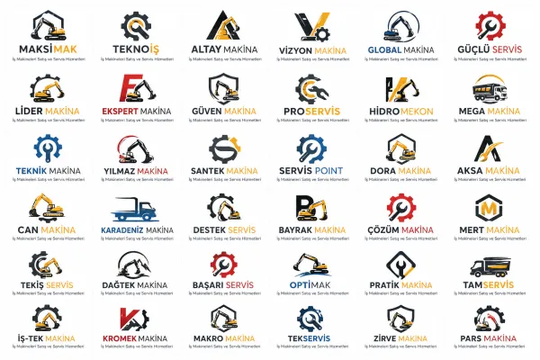 İş Makineleri Satış Ve Servis Hizmetleri Logo Tasarımları