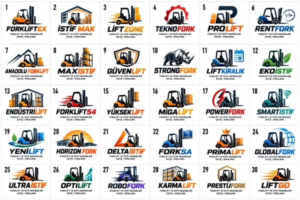 Forklift Ve İstif Makineleri Satış/Kiralama Logo Tasarımları