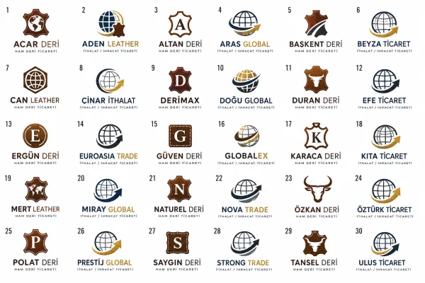 Ham Deri Ve İthalat/İhracat Ticareti Logo Tasarımları