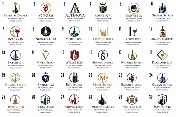 İçki Ve Alkollü İçecek İthalatı/Üretimi Logo Tasarımları