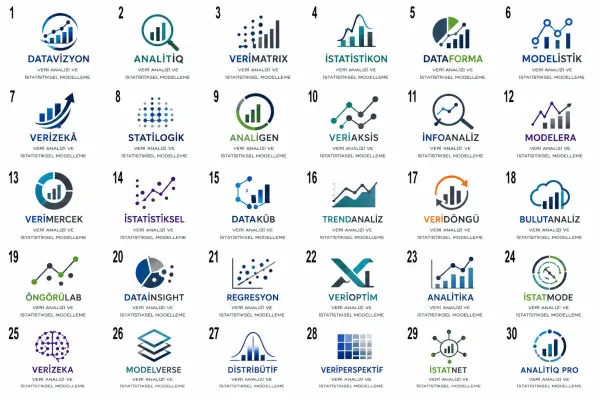 Veri Analizi Ve İstatistiksel Modelleme Logo Tasarımları