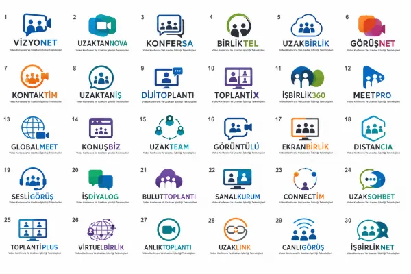 Video Konferans Ve Uzaktan İşbirliği Teknolojileri Logo Tasarımları