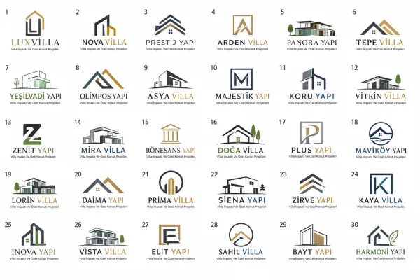Villa İnşaatı Ve Özel Konut Projeleri Logo Tasarımları