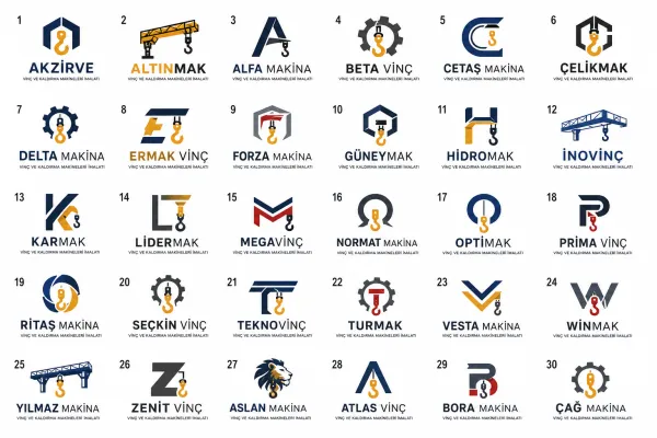 Vinç Ve Kaldırma Makineleri İmalatı Logo Tasarımları